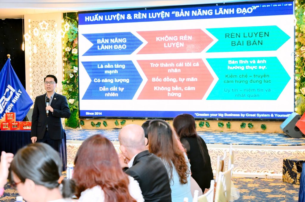 Khoá huấnl luyện lãnh đạo đích thực của TCBD do Business coach Thomas Trịnh Toàn đào tạo